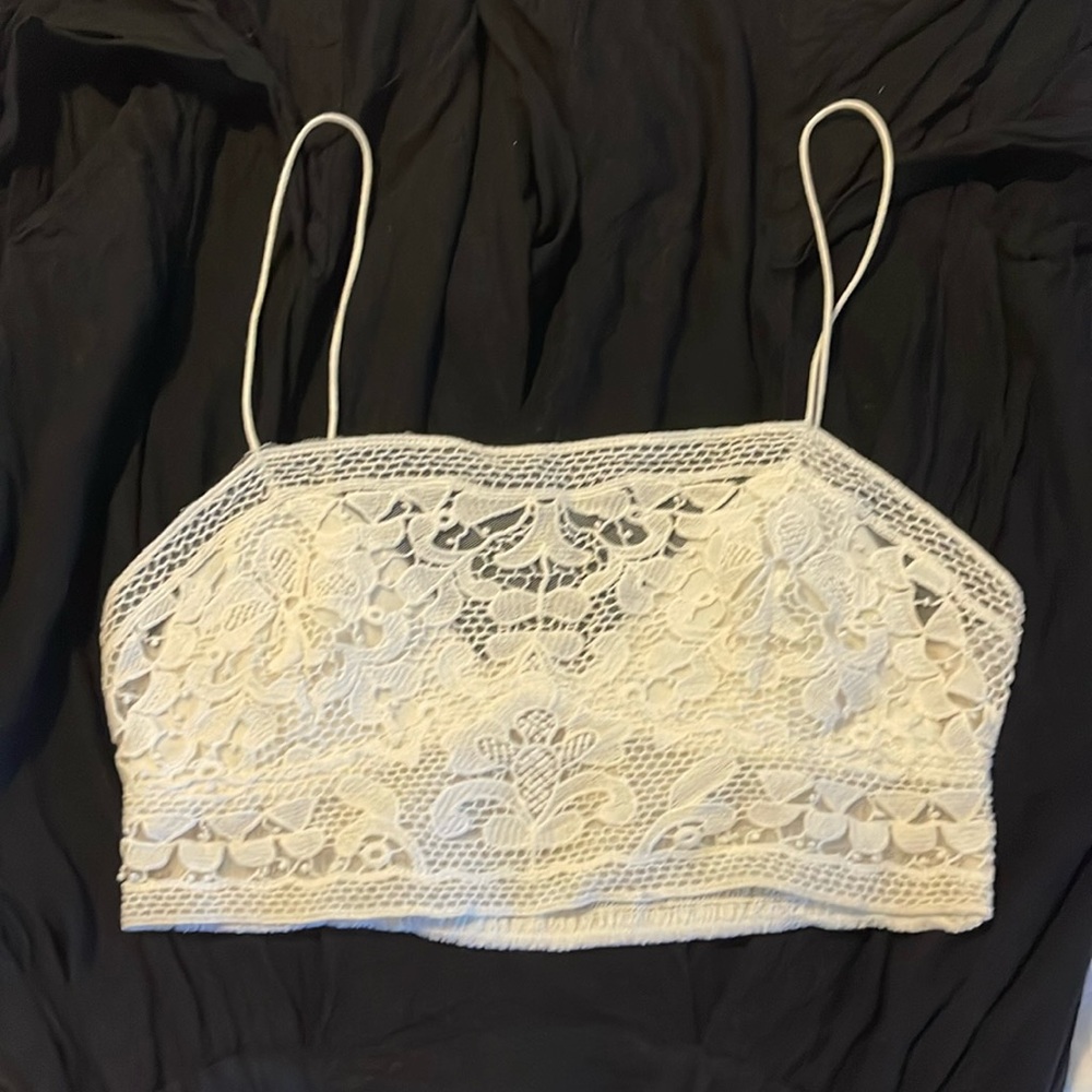 Free people lace crop top